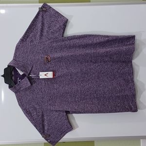 Lg Antigua NWT Purple/Wht Striped Polo from AZ Diamondbacks' Team Shop